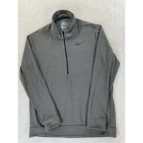 Nike Dri Fit 1/2 Zip Athletic Pullover (Men's Large) Gray - Picture 1 of 12
